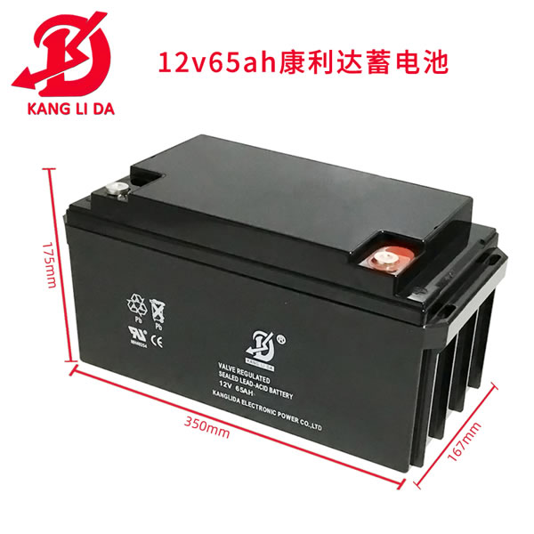 康利达12V65AH消防报警联动主机电池